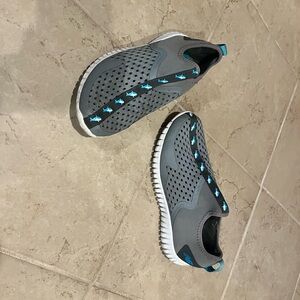 New Balance Gray and Blue Kids Sneakers